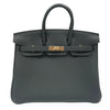 HERMES 愛馬仕 BIRKIN 25 柏金包 TOGO皮 墨綠色系 金釦