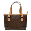 CELINE 思琳 Macadamia 手提包 PVC帆布 棕色 金釦