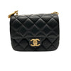 CHANEL 香奈兒 肩背包 AS3828 羊皮 黑色 金釦