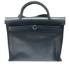 HERMÈS 愛馬仕 HERBAG ZIP 31 黑色 皮革 銀釦