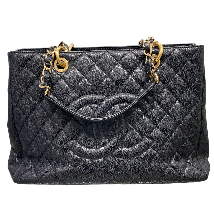 CHANEL 香奈兒 荔枝牛皮 GST 金鍊肩背包