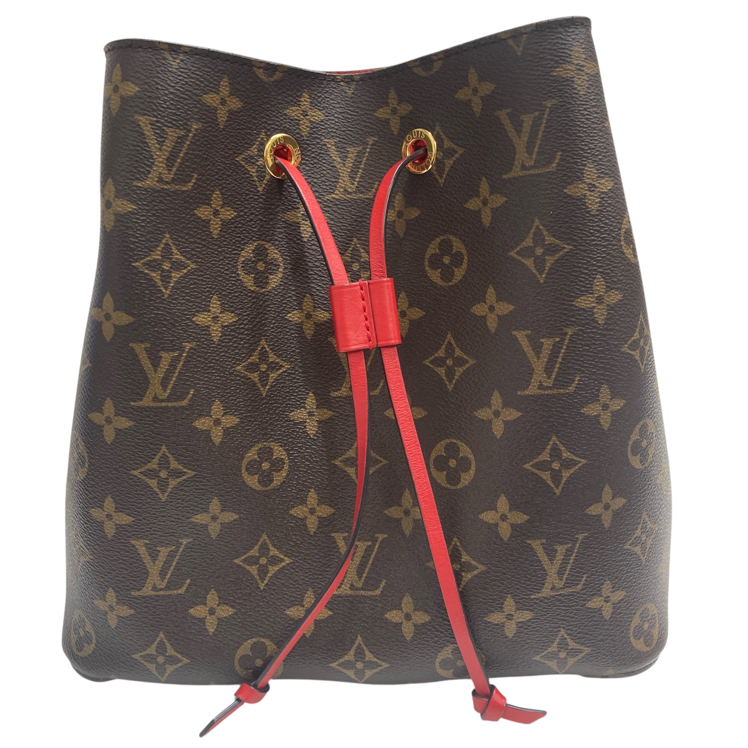 LOUIS VUITTON NÉONOÉ MM 水桶包  深棕色 帆布 金釦