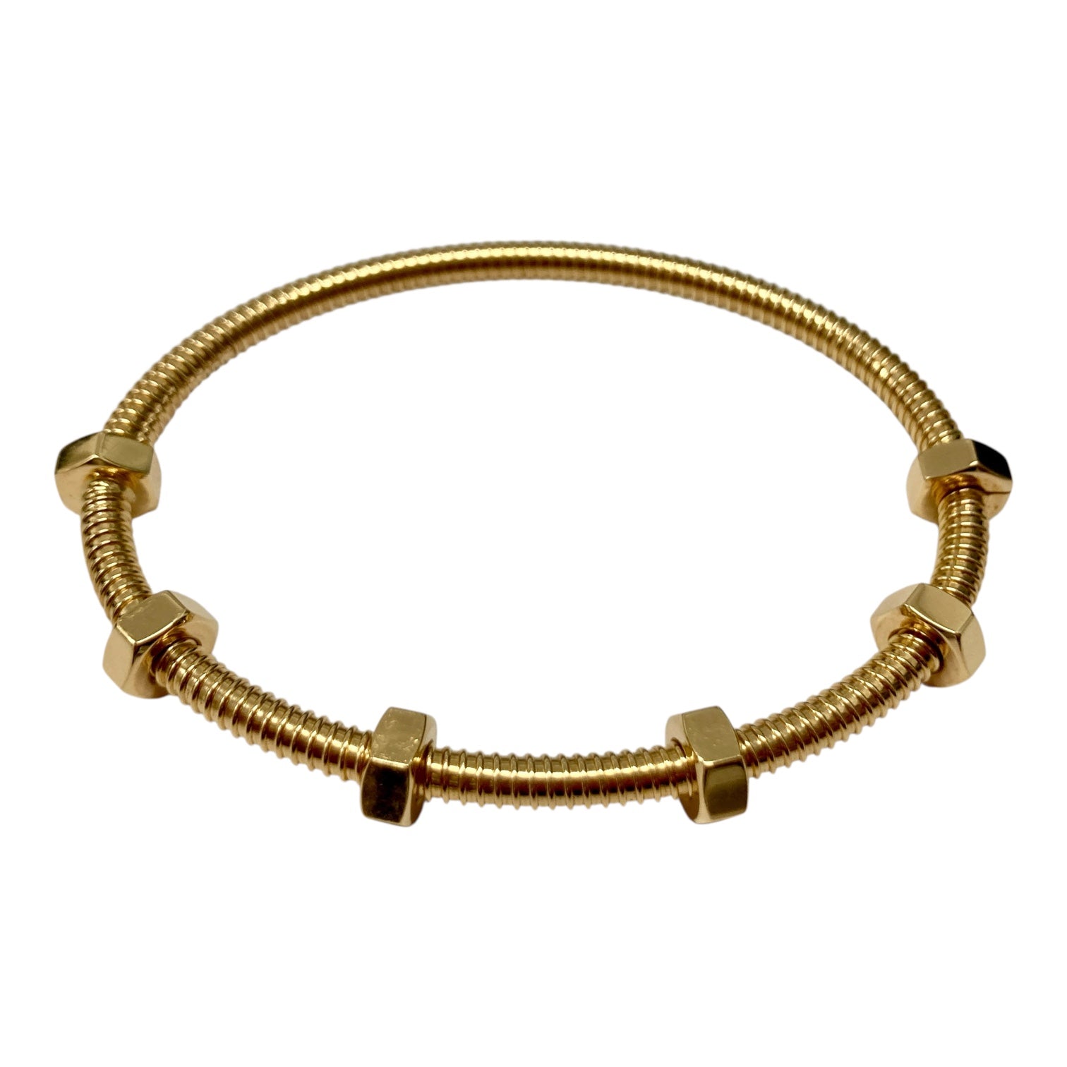 CARTIER 卡地亞 ÉCROU DE CARTIER 手鐲 K18 Au750 YG  SIZE:#16