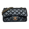 CHANEL 香奈兒 CLASSIC FLAP BAG 18 翻蓋側背包 羊皮 黑色 金釦