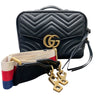 GUCCI 古馳 側背包 MARMONT MATELASSÉ 498100  黑色 皮革 金釦