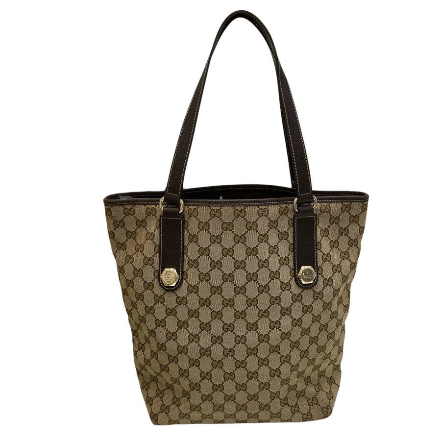GUCCI 古馳 153009 GG帆布托特包 卡其色