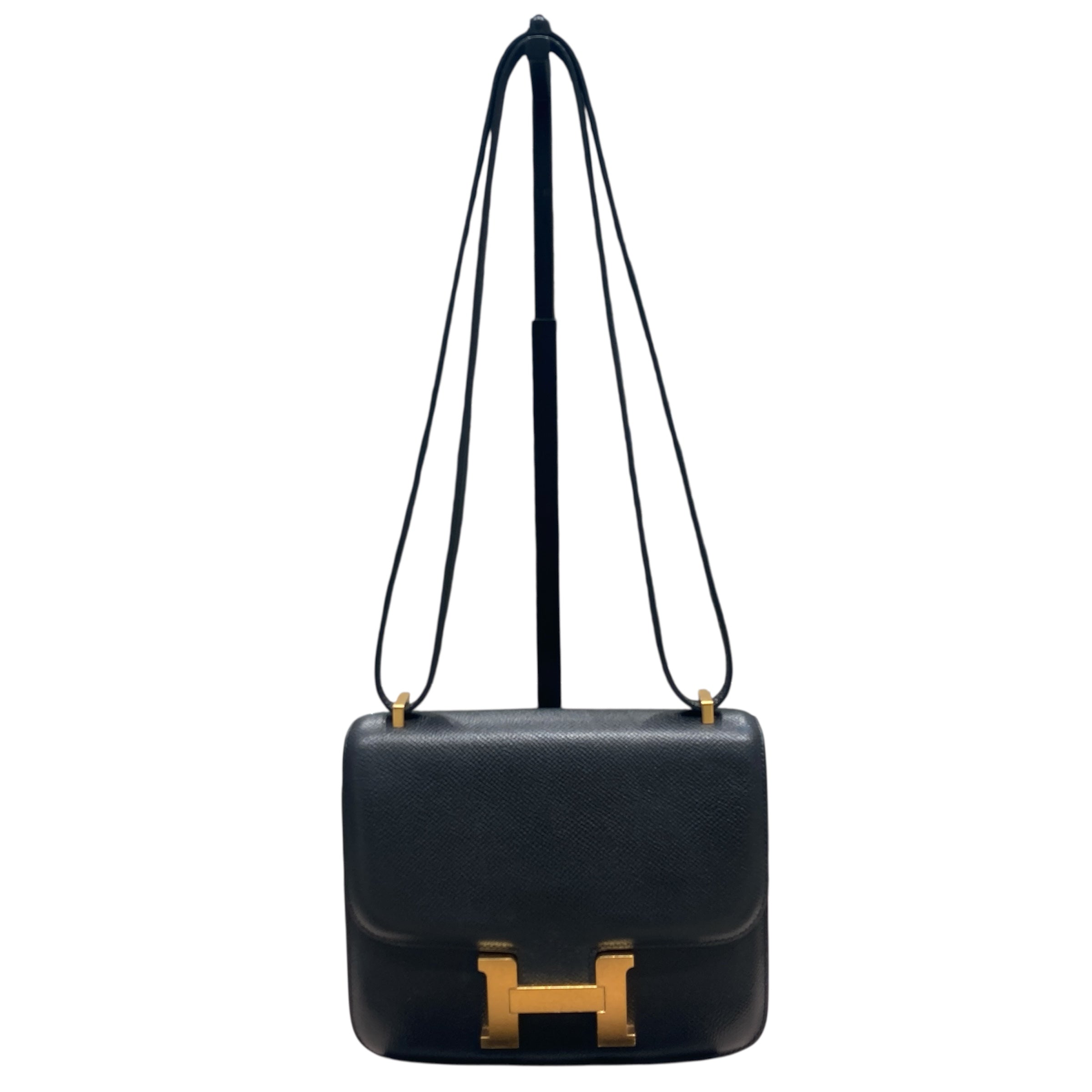 Hermès 愛馬仕 ConstanceBag 18 Epsom皮 黑色 金扣