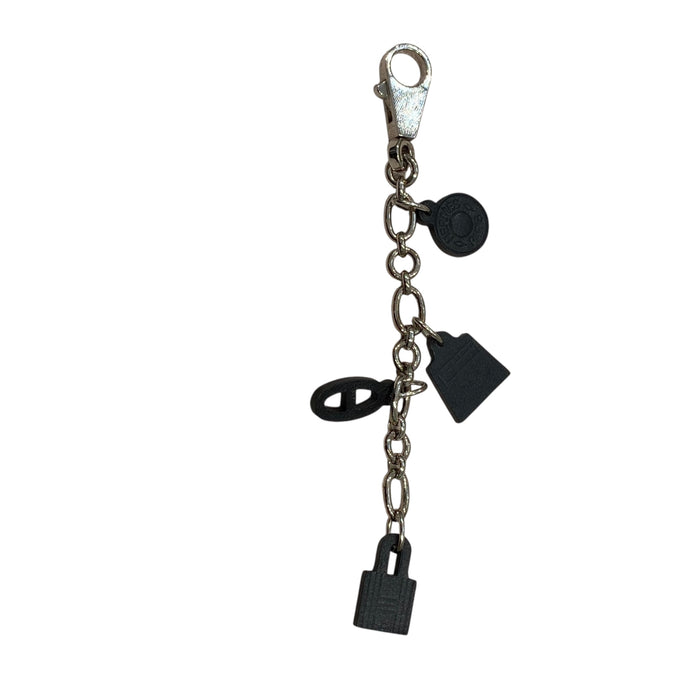 HERMES 愛馬仕 AMULETTES 鑰匙圈 不鏽鋼 銀釦