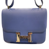 HERMES 愛馬仕 CONSTANCE 24  藍色 皮革 銀釦