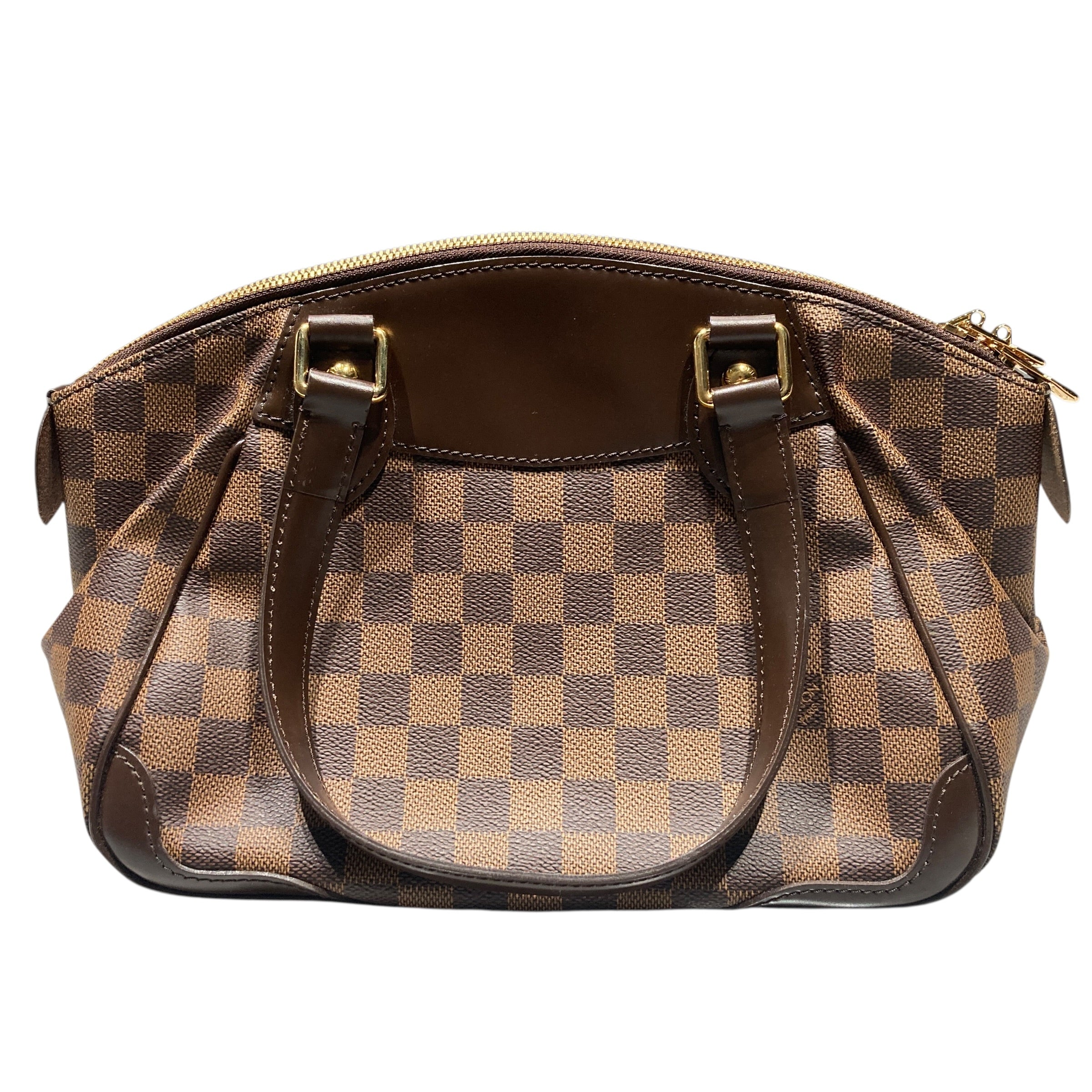 LOUIS VUITTON 路易威登 DAMIER EBENE VERONA PM 棕色 帆布 金釦