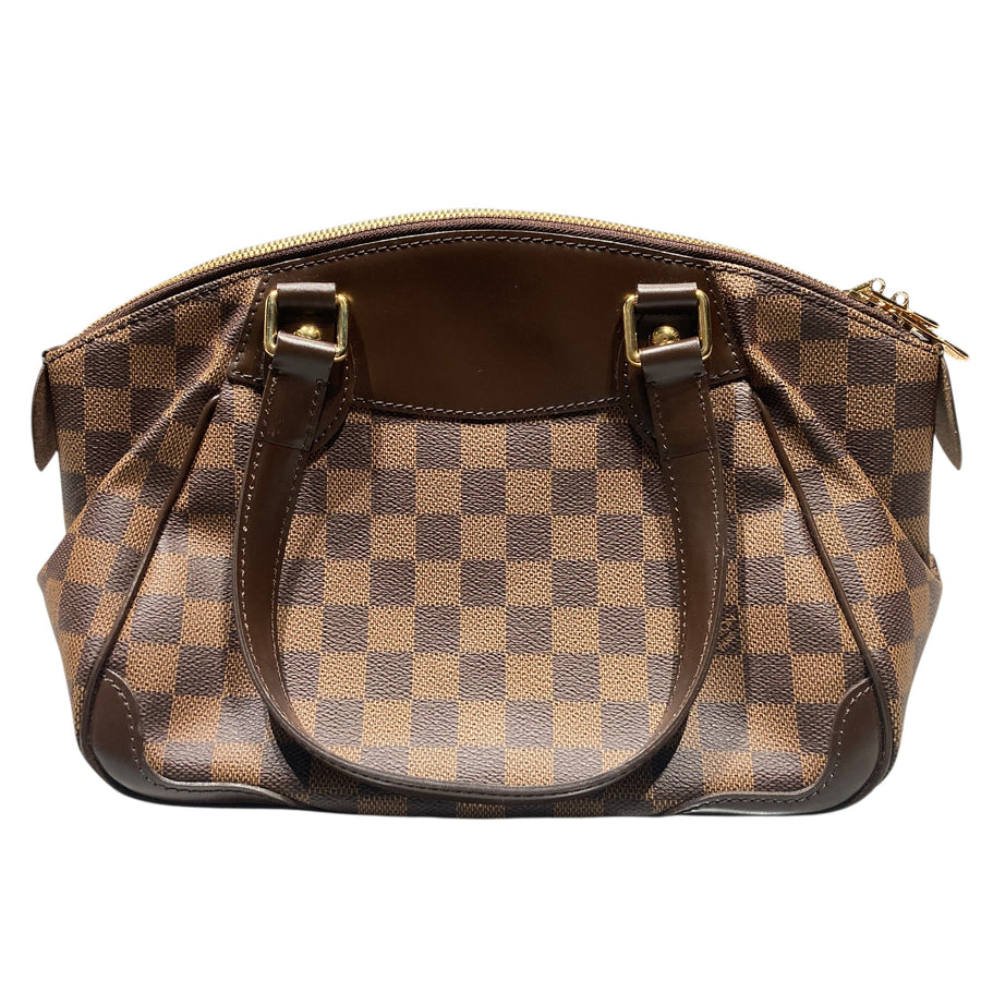 LOUIS VUITTON 路易威登 DAMIER EBENE VERONA PM 棕色 帆布 金釦
