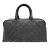 CHANEL 香奈兒 A20997 MATELASSE 牛皮 保齡球 手提包 黑色