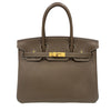 HERMES 愛馬仕 BIRKIN 30 柏金包 TOGO皮 大象灰 金釦
