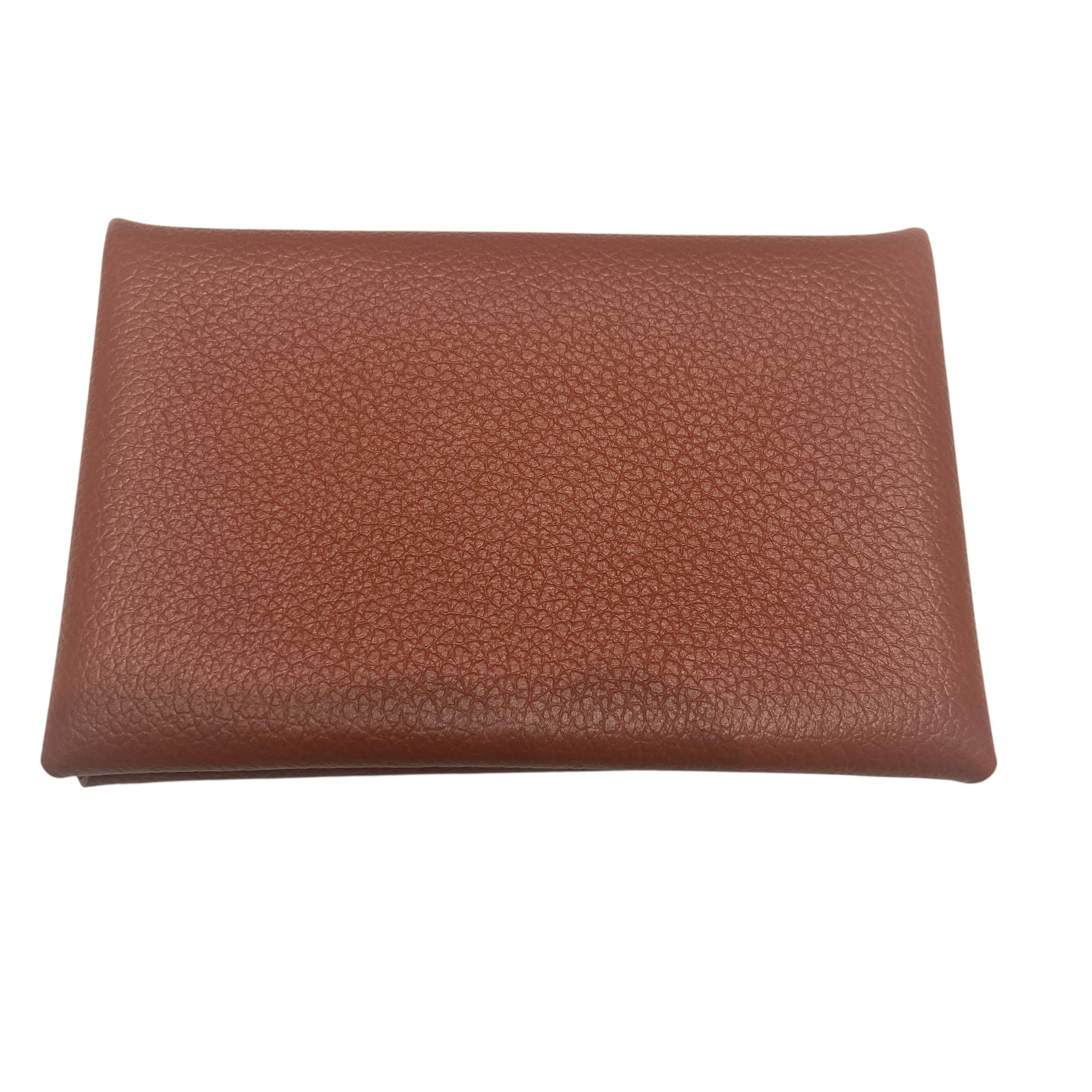 HERMES 愛馬仕 CALVI 楓葉紅色 皮革 銀釦