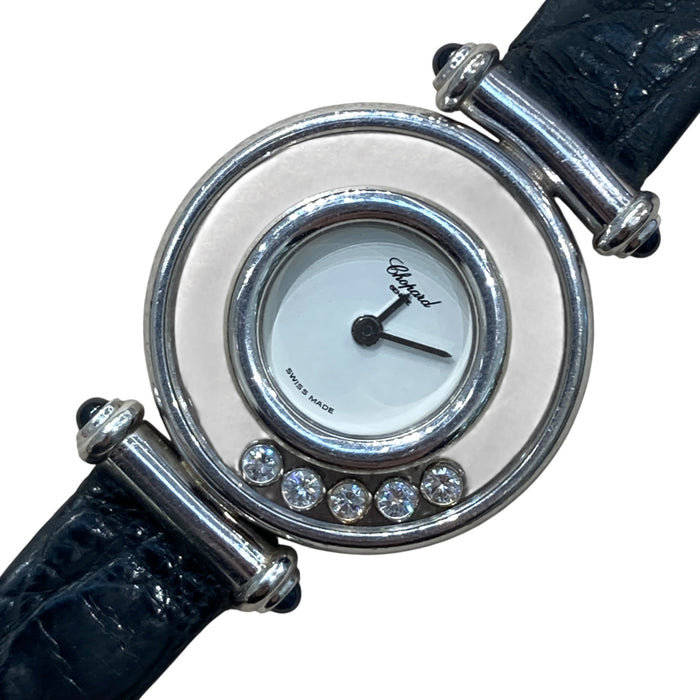 CHOPARD 蕭邦 HAPPY DIAMOND 20/4780-23 石英錶 類比 18K白金