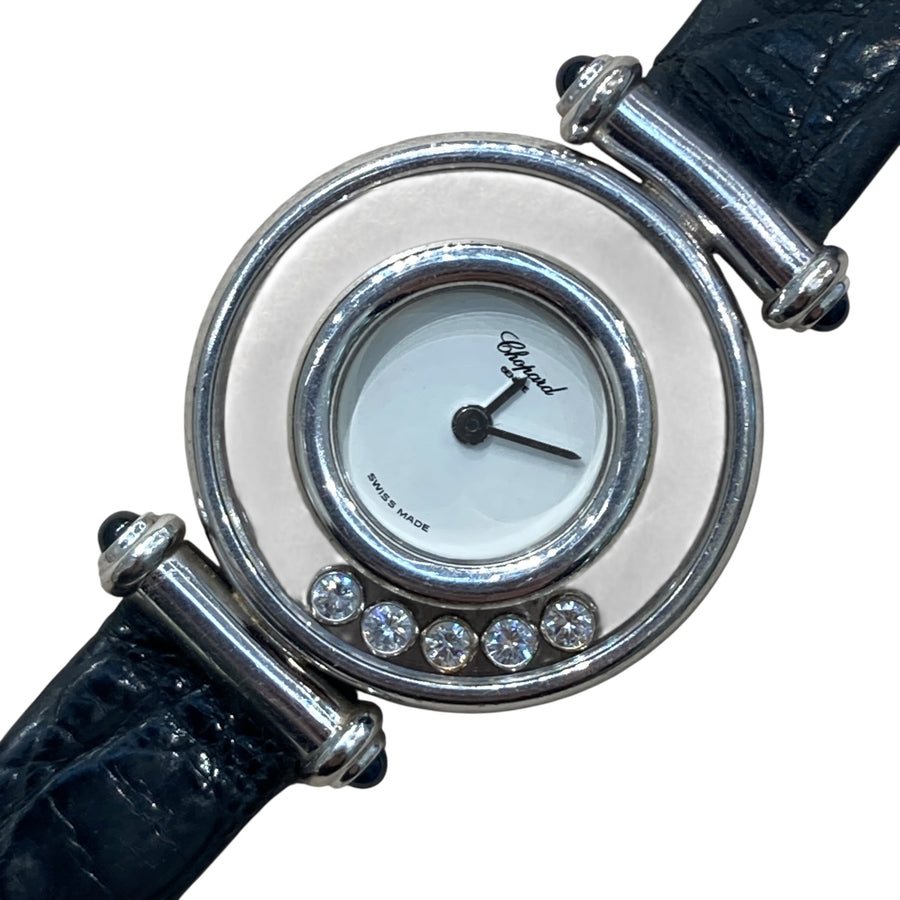 CHOPARD 蕭邦 HAPPY DIAMOND 20/4780-23 石英錶 類比 18K白金