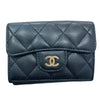 CHANEL 香奈兒 Classic Small Flap Wallet 三折短夾  AP0230 黑色 荔枝牛皮 金釦