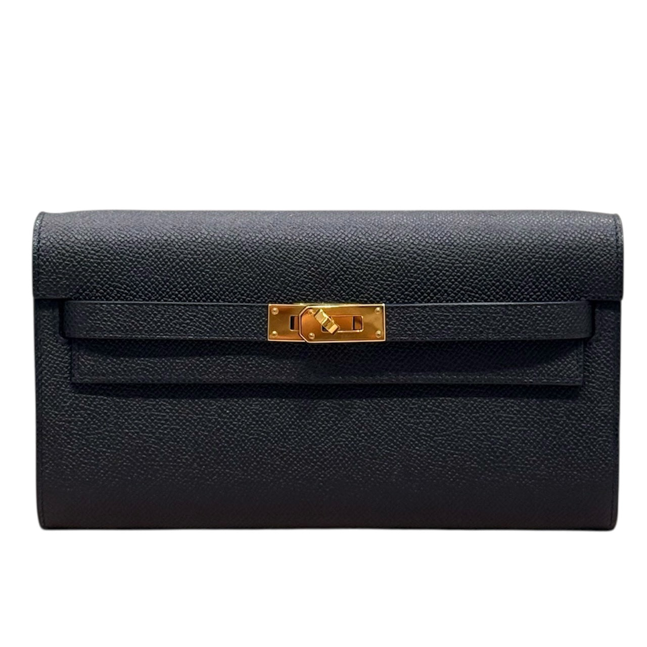 HERMES KELLY TO GO 側背包 Epsom 小牛皮 黑色 金扣