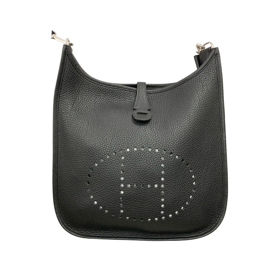 HERMES 愛馬仕 EVELYNE29 黑色 銀釦