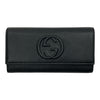 GUCCI 古馳 Soho 荔枝牛皮  長夾 黑色 銀釦