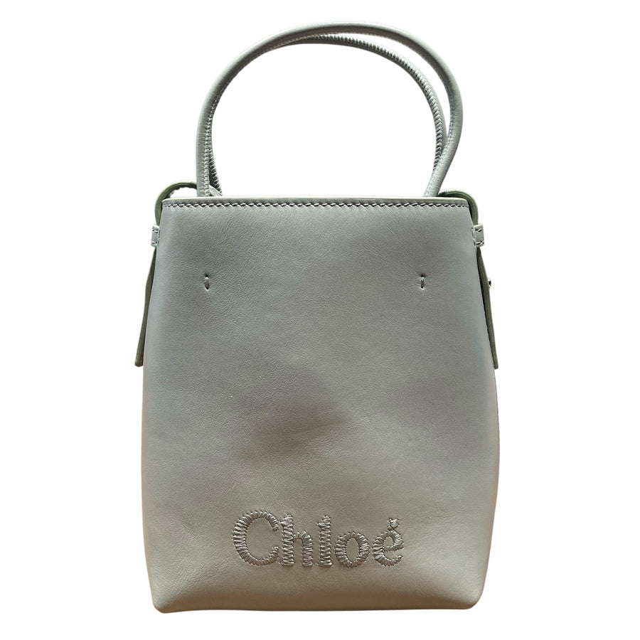 CHLOE SENSE MICRO TOTE BAG 淡綠色 皮革