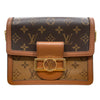 LOUIS VUITTON 路易威登 M45959 MINI DAUPHINE 達芙妮肩背包 PVC帆布 老花 棕色 金釦