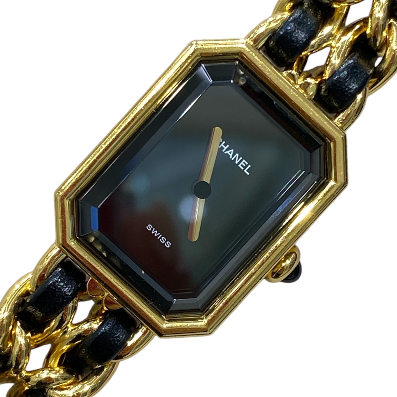 CHANEL 香奈兒 H0001 Premiere M 方糖 首映錶  SIZE:M 合金 石英錶 黑金
