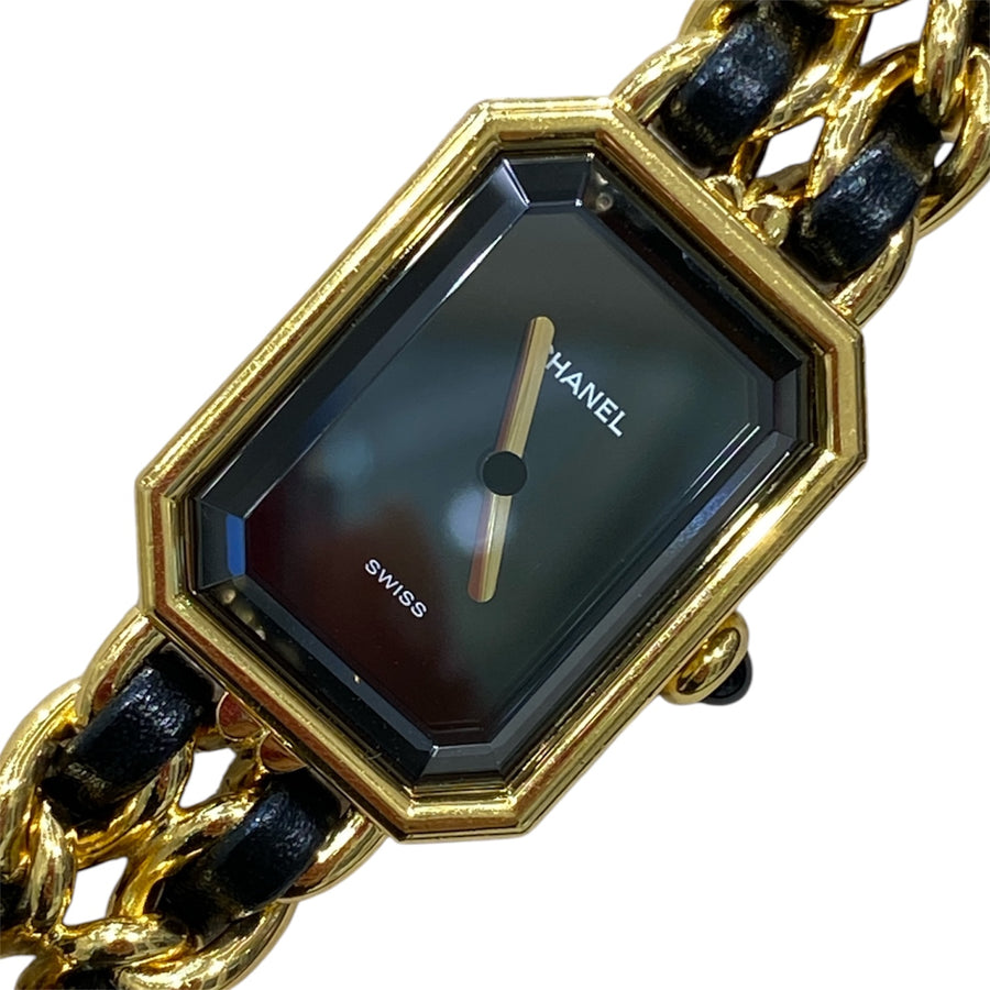 CHANEL 香奈兒 H0001 Premiere M 方糖 首映錶  SIZE:M 合金 石英錶 黑金