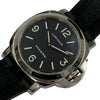 PANERAI 沛納海 LUMINOR BASE 44mm 手動上鍊機械腕錶 PAM00112 不鏽鋼 黑色/銀色
