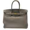 HERMES 愛馬仕 BIRKIN35 大象灰, 皮革 金釦
