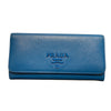 PRADA 普拉達 PRADA SAFFIANO 皮革長夾 1MH132 藍色