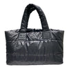 CHANEL 香奈兒  COCO COCOON REVERSIBLE TOTE MM A48611 尼龍托特包 黑色 銀釦