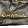 CHANEL 香奈兒 CHANEL22 Mini 小牛皮 斜背包 黑色 金釦