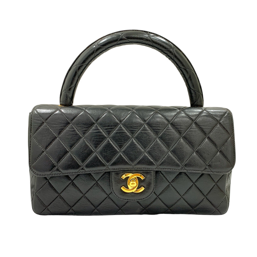 CHANEL 香奈兒 A04193 Matelasse 子母包母包 皮革 手提包 黑色