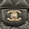 CHANEL 香奈兒 COCO CF25 Medium 荔枝牛皮 肩背包 黑色 銀釦