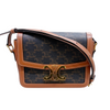 CELINE 思琳 TEEN TRIOMPHE BAG 肩背包 帆布 老花 金釦