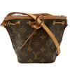 LOUIS VUITTON 路易威登 M41346 NANO NOÉ 迷你水桶包 PVC 老花 棕色 金釦