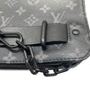 LOUIS VUITTON 路易威登 M45585 MONOGRAM ECLIPSE STEAMER MESSENGER 側背包 PVC帆布 老花 黑色