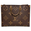 LOUIS VUITTON 路易威登 M45320 OnTheGo GM 托特包 拼色老花 棕色 金釦