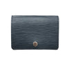 LOUIS VUITTON 路易威登 M56169 ENVELOPPE CARTE DE VISITE 水波紋名片夾 EPI皮革 黑色 銀釦