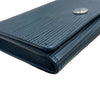 LOUIS VUITTON 路易威登 M56169 ENVELOPPE CARTE DE VISITE 水波紋名片夾 EPI皮革 黑色 銀釦