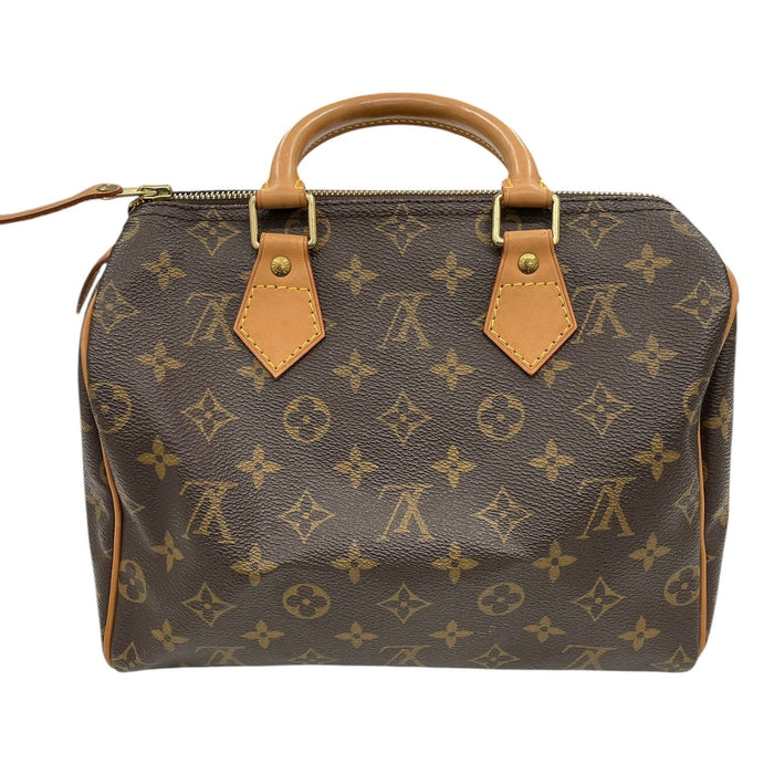 LOUIS VUITTON 路易威登 M41528 SPEEDY 25 波士頓包 PVC帆布 老花 金釦