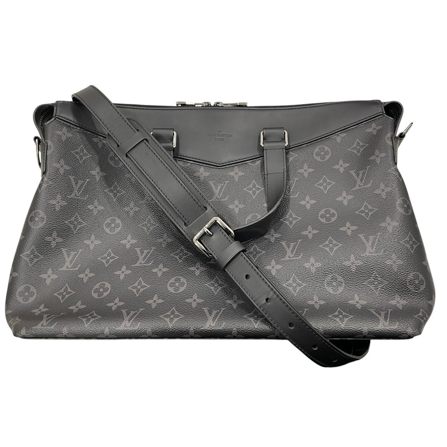 LOUIS VUITTON 路易威登 M40566 Explorer 公事肩背包 PVC MONOGRAM ECLIPSE 灰色 銀釦