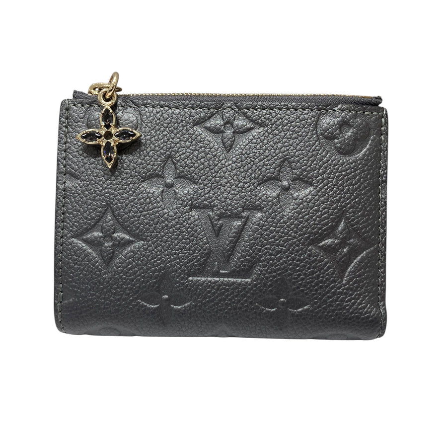 LOUIS VUITTON 路易威登 M12536 PORTEFEUILLE LISA 短夾 皮革 灰色 銀釦