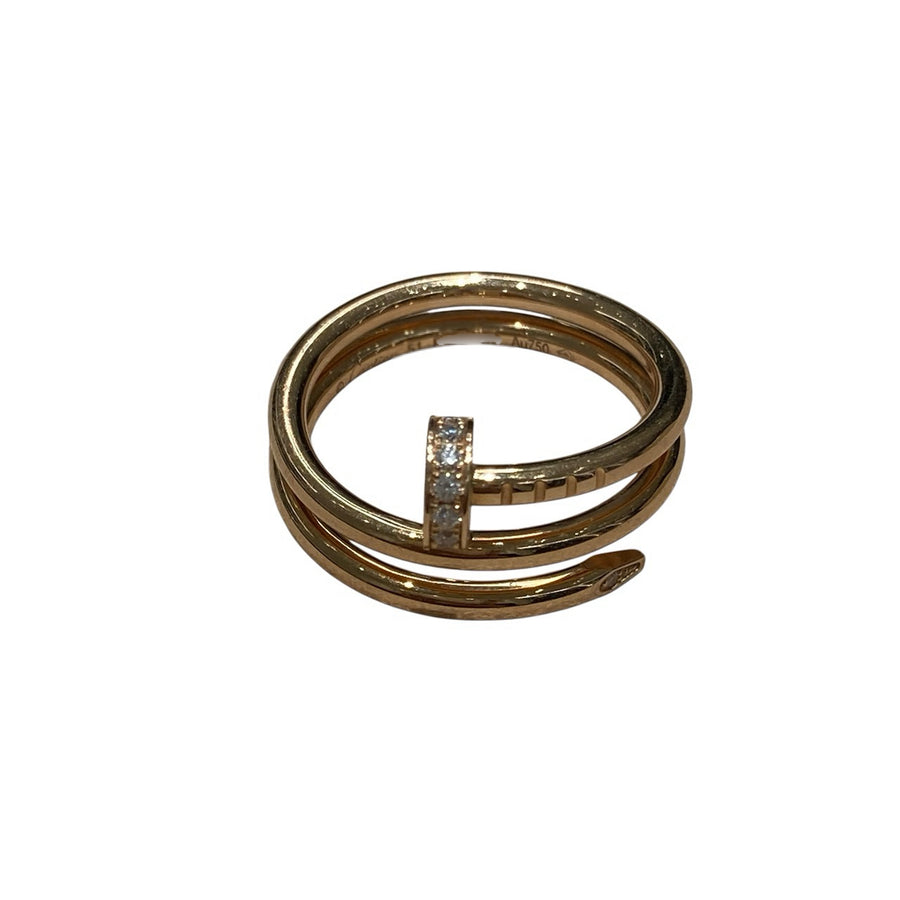 CARTIER 卡地亞 B4210851 Juste Un Clou Ring 釘子戒指 SIZE:51 18K 戒指 PG 鑲鑽