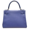 Hermès 愛馬仕 Kelly 28 手提/肩背包 Epsom 皮革 藍色 銀扣