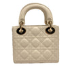 DIOR 迪奧 MINI LADY DIOR 白色 羊皮 淡金色
