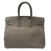 HERMES 愛馬仕 BIRKIN35 大象灰, 皮革 金釦