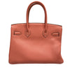 HERMES 愛馬仕 BIRKIN 30 手拿包 橘粉色 銀釦