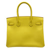 HERMES 愛馬仕 BIRKIN 30 手提包 檸檬黃 金釦